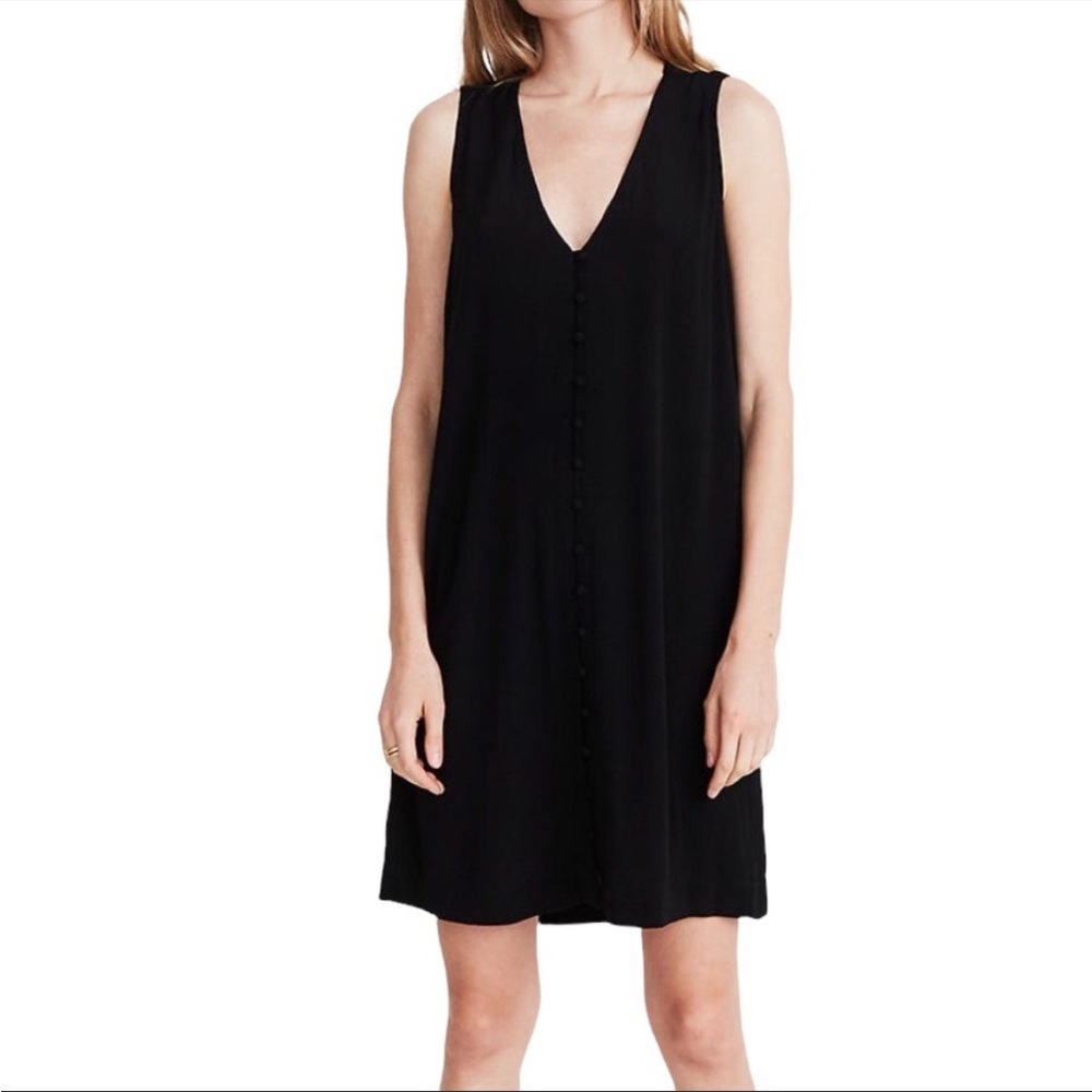 Black Madewell Button Down Heather Dress